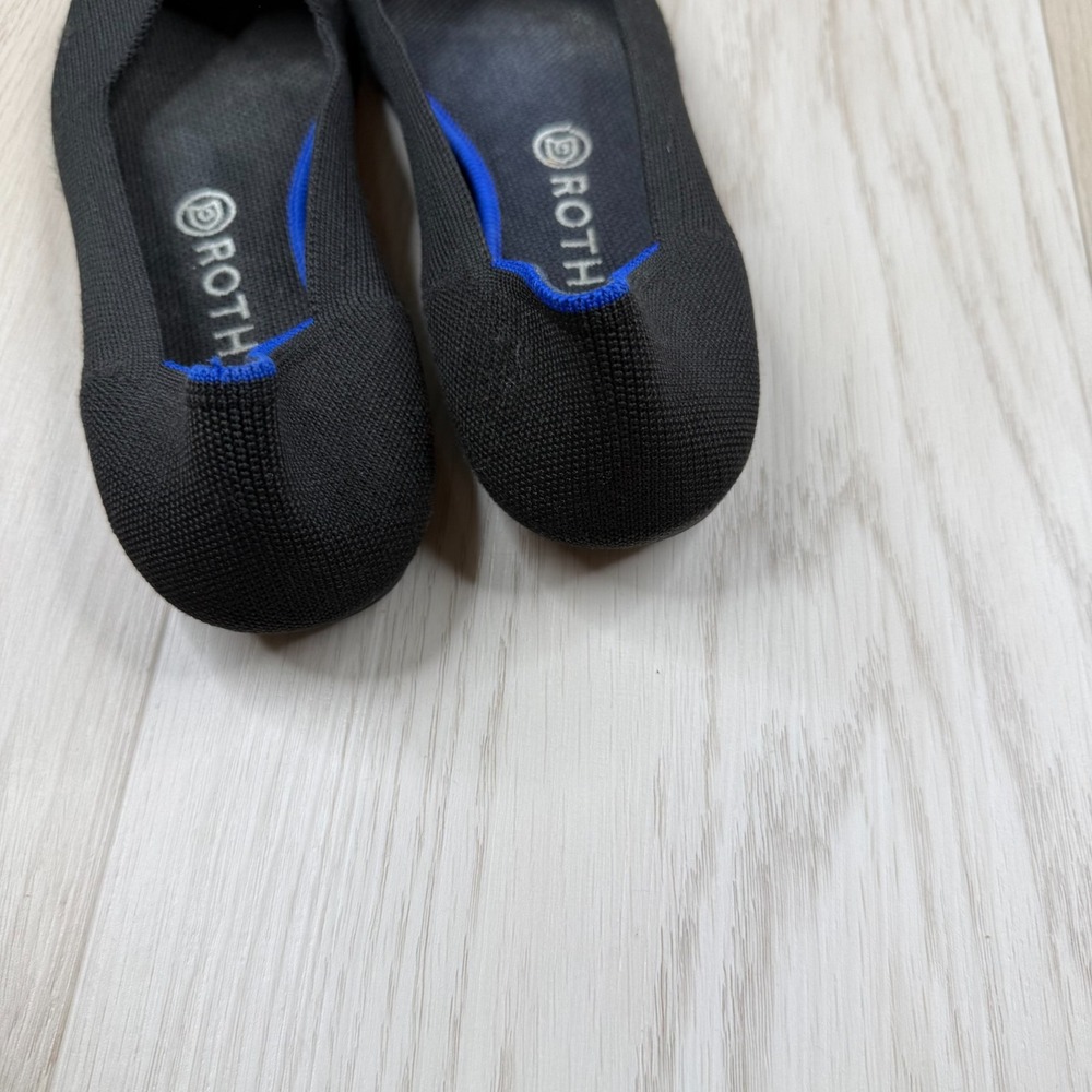 Rothy's The Flat Womens Black Slip On Rounded Toe Comfort Ballet Flats Size 8.5 - Picture 5 of 9
